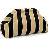WOZEAH Summer Clutch Purses for Women Casual Crochet Dumpling Bag Colorblock Striped Cloud Clutch Handbags