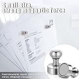 MIN CI 24 Pack Neodymium Magnets 12x16 mm Silver Round Fridge Push Pins view 5
