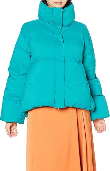 Amazon ランバンオンブルー ジャケット ボリュームショートダウン レディース グリーン 38 コート ジャケット 通販