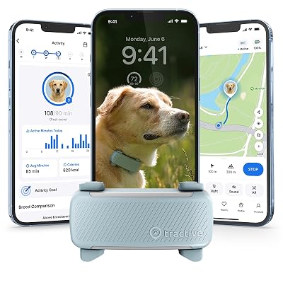 Tractive Smart Dog GPS Tracker | Live Pet Tracker with Virtual Fence | Vital Signs Monitoring of Heart & Respiratory Rate | Bark Monitoring | Dog Collar Attachment (Mint)