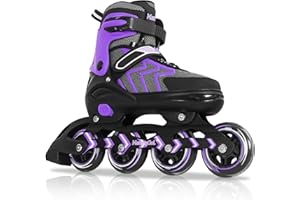 MammyGol Inline Skates for Adults Kids, Adjustable Aggressive Durable Roller Skates with Giant Wheels, High Performance Skates for Men Women Boys Girls