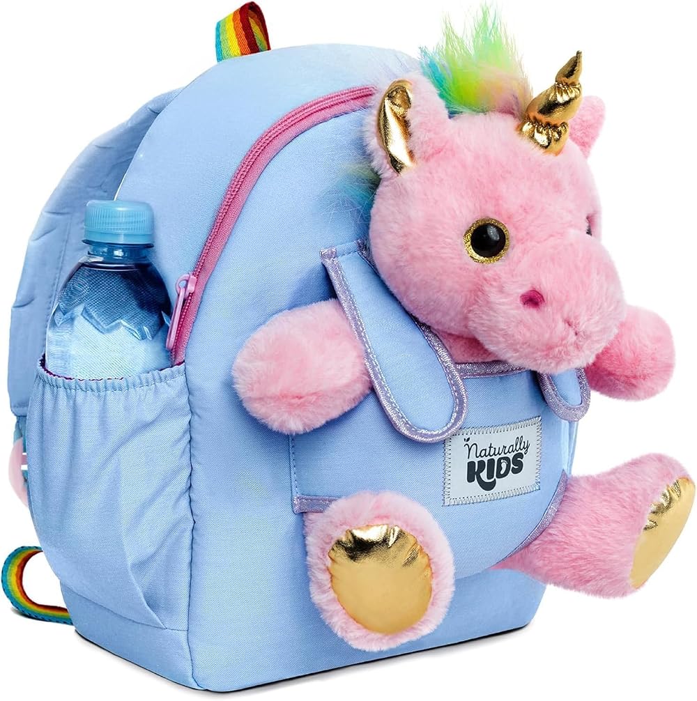 Naturally KIDS Medium Pink Unicorn Backpack for Girls 5-7 Years