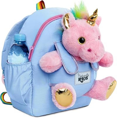 Naturally KIDS Medium Pink Unicorn Backpack for Girls 5-7 Years