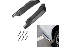 Middrivr 2Pcs Rear Bumper Carbon Fibre Diffuser Spoilers for Cars, Universal Rear Bumper Lip Splitter, Anti-Corrosion, Anti-R