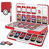 MoKo 48 Game Card Case for Nintendo Switch 2 / Switch OLED / Lite, Portable Game Storage Holder Case with 48 Game Card Slots & 24 Micro SD Cards Slots, Circle