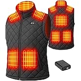 Zylyva Heated Vest for Men with 18400mAh USB-C Rechargeable Battery, Quilted Heated Vests, Electric Warming Vest
