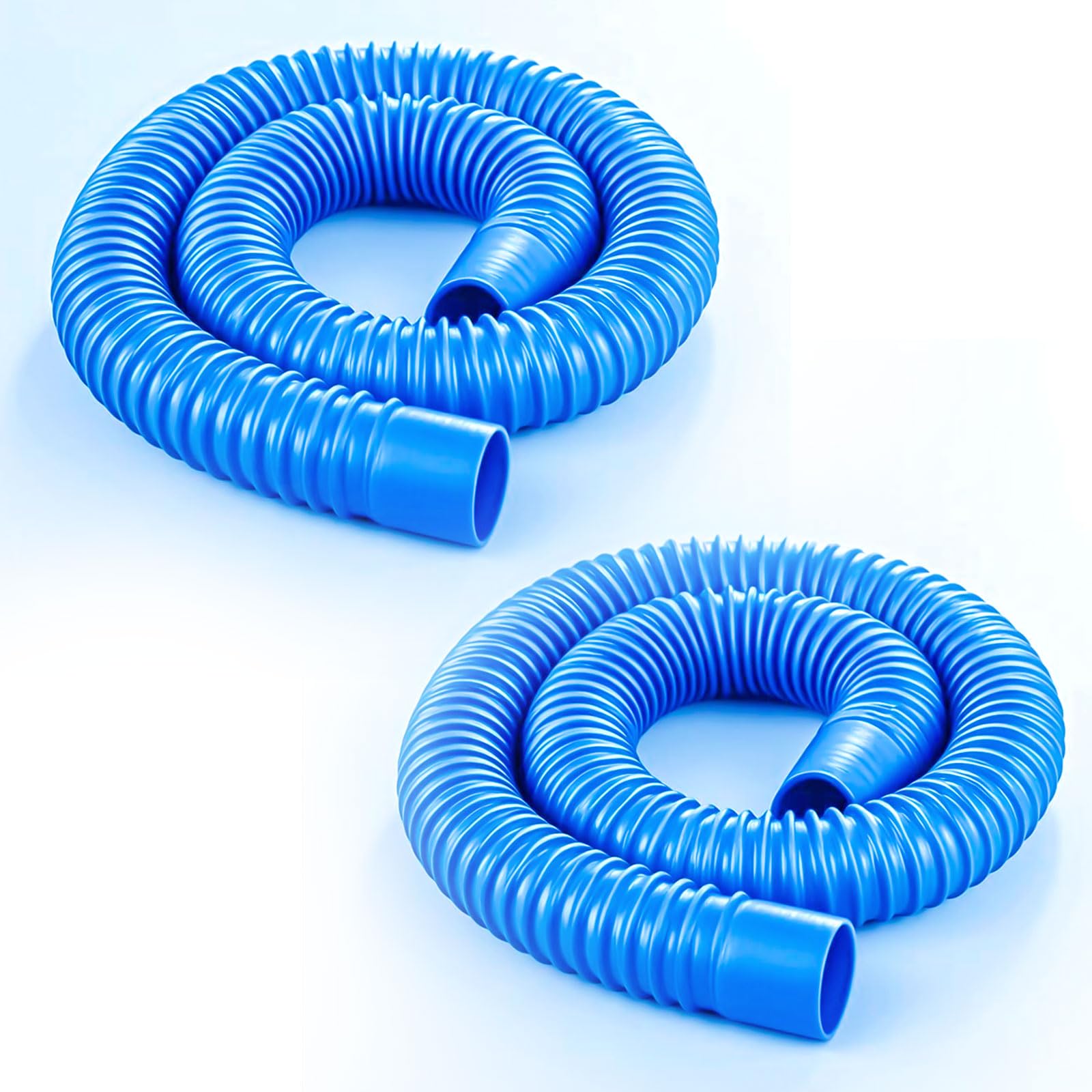 Photo 1 of 1-1/2" ×3ft Pool Skimmer Hose Replacement for Intex Above Ground Pool Compatible Summer waves Pools P58150036 (Blue -2 Pack)
