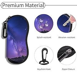 Hion Eyeglass Case Sunglasses Soft Pouch with Belt