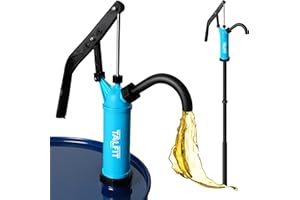 TALFIT Lever Action Barrel Pump,55 Gallon Drum Pump, For Fuels, Chemicals, Corrosive Liquids, Water Based Fluids, Fits 5 to 55 Gallon Drums & Barrels (PP - Regular Corrosion Resistance)