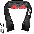 Mawuye Neck Massager Roller with Heat Back Massager Deep Tissue，Neck and Shoulder Massager Pillow for Shoulder, Leg, Body Muscle Pain Relief Suitable for use at Home/Office/car