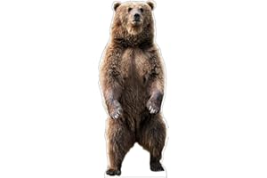 MAMMA KIDDIE Life Size Cardboard Cutout Standup | Waterproof | Animals - Brown Bear