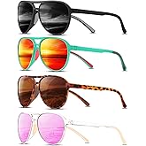 KUGUAOK Polarized Aviator Sunglasses for Women Men Sports Style UV400 Protection Running Sun Glasses Vintage Trendy Shades