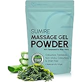 Japanese Nuru Massage Gel Powder 50g - Sumire Edition | Resealable Sachet | Nori Seaweed & Aloe Vera | Made in Japan | Slippery, Odorless, Tasteless, and Stain-Free | Makes Up to 1.32 Gallons of Gel