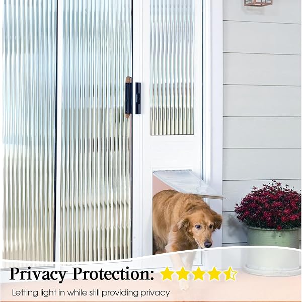 WINDIMILEY WINDOW PRIVACY FILM 3D REEDED GLASS STATIC CLINGS FLUTED FROSTED DECORATIVE WINDOW STICKERS WINTER HEAT CONTROL SUN BLOCKING FILM PEEL AND STICK ADHESIVE DOOR COVER,23.6X394IN,TRANSPARENT