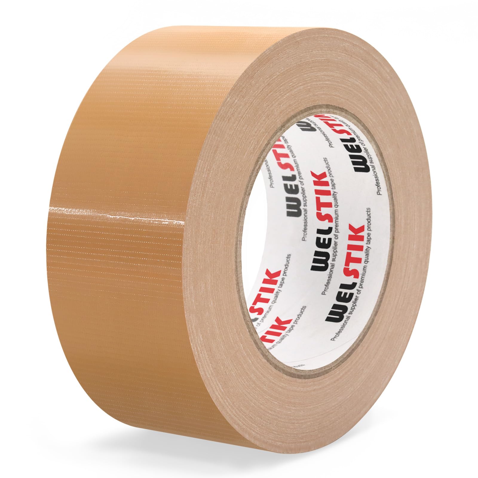 WELSTIK Professional Grade Duct Tape, Waterproof Duct Cloth Fabric,Colored Gaffer Tape for Repairs, DIY, Crafts, Indoor Outdoor Use,50mm X 41M, 7.5 Mil Thick,Brown