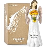 EOMSTU Sentimental Retirement Gifts for Women -Angel Figurine Retired Gifts for Teacher, Leader, Nurse, Coworker, Boss, Friends, Happy Retirements Hand-Painted Angel Statue with Flowers 7"