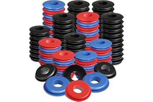 boeray 100pcs Glad Hand Seals Truck Rubber Gladhand Gaskets Elastic Grommets Round Washers for Semi Trailers Tractors Brake Air Hose Parts Number 10028 Truck Accessories 60 Black + 20 Red + 20 Blue