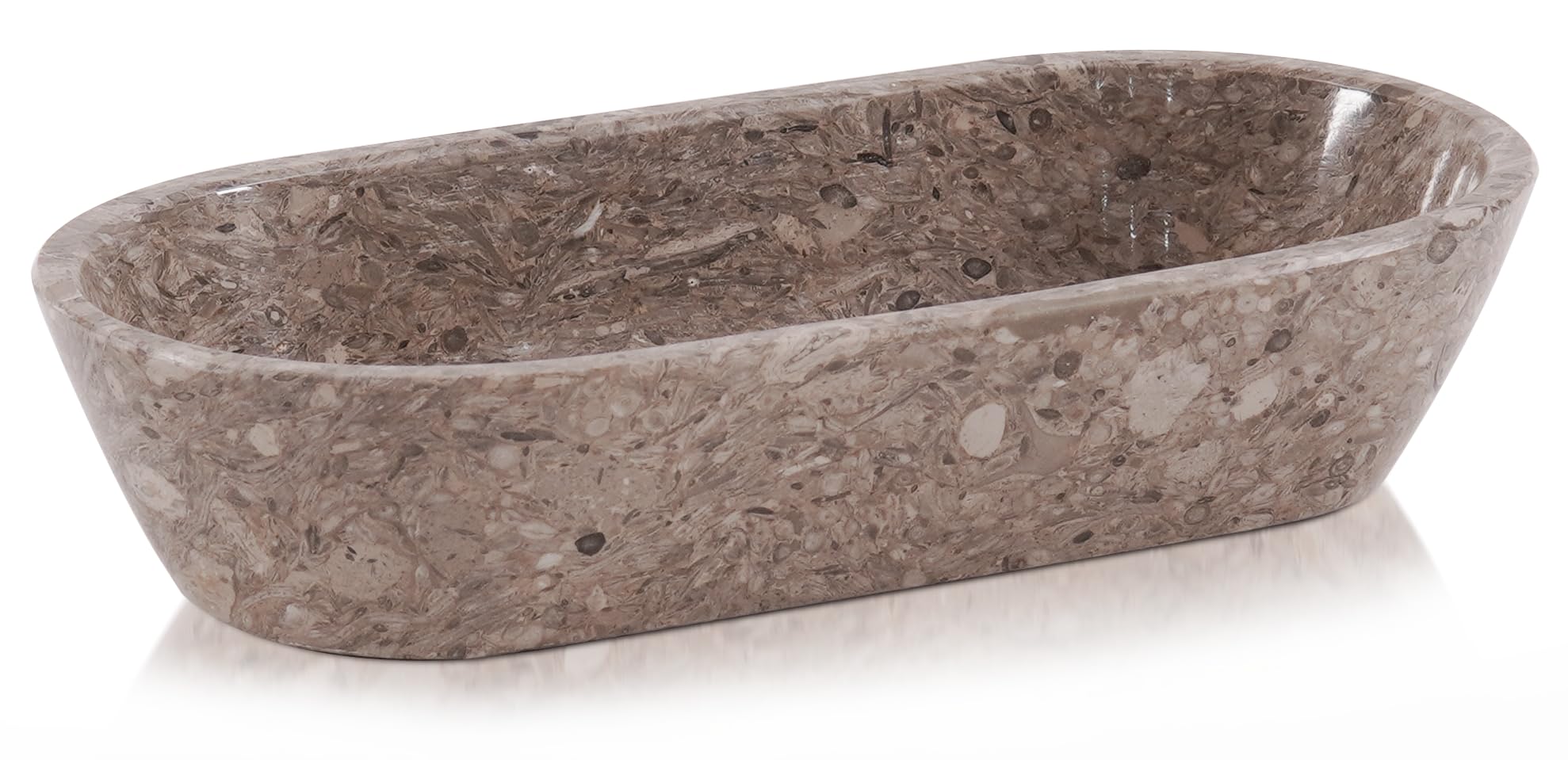 Photo 1 of Radicaln Marble Dough Bowl 10" Inches Oceanic Handmade Decorative Bowl Ideal Fruit and Candy Bowl, Marble Candle holder, Dough Bowl For Décor