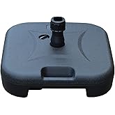 Orgrimmar Patio Umbrella Base 17.7L Heavy Duty Square Stand Water Filled Umbrella Base Stand for Outdoor