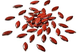 SMANTA Red Petal Ceramic Tiles Mosaic Tiles, Bulk Ceramic Mosaic Pieces Stepping Stone Crafts Making Supplies for Home Outdoor Floor Vase Tabletop Decoration - 70pcs