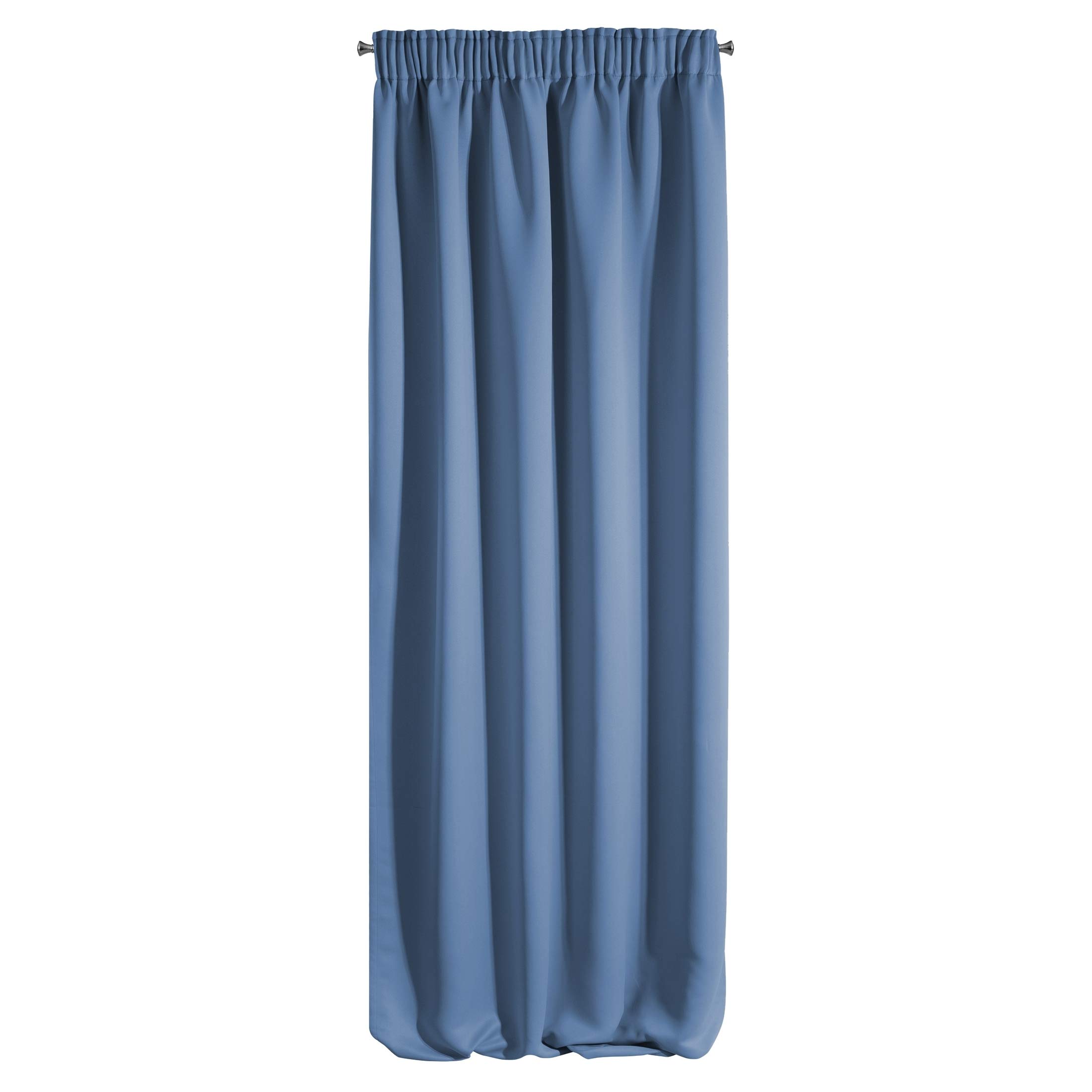 Eurofirany Smooth Blackout Blackout Ruffle Tape Soft Curtains Modern Simple Bedroom Children's Room Living Room Polyester Navy Blue 135 x 270 cm