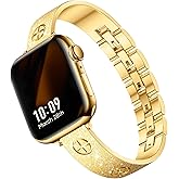Missair Compatible with Apple Watch Band 38mm 40mm 41mm 42mm 44mm 45mm 46mm 49mm, Stainless Steel Metal Strap Women Dressy Bracelet Wristband for iWatch Series 11 10 9 8 7 6 5 4 3 2 1 SE Ultra