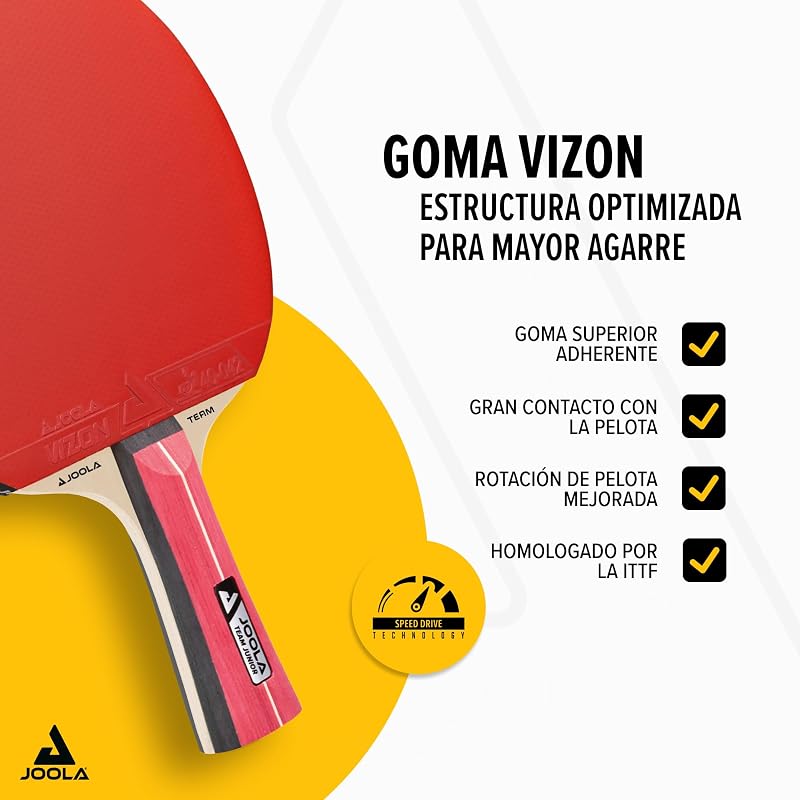 Team Junior Pala de Tenis de Mesa, Unisex adulto, Multicolor, Única — foto 3 de 7