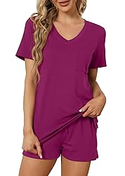 RUBZOOF Women's Short Sleeve Pajama Sets with