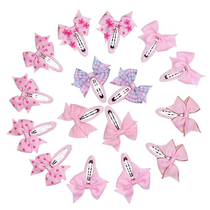 Koony 16pc Hair Snap Clips For Baby Girls Toddler Children Kids