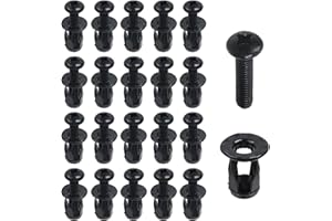 Oedema 20 Pcs Expansion Screw Petal Nut M6 x 20mm Jack Nuts Petal Shape Steel Nut with Screws Assembly for Doors Anchors