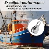 PREMJCROY 2PCS 304 Double Pulley Block Heavy Duty Swivel Lifting Wheel view 7