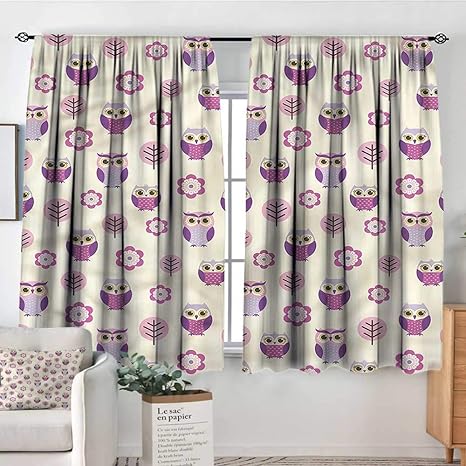 Amazon Com Anzhutwelve Owls Bedroom Drapes Feminine Soft