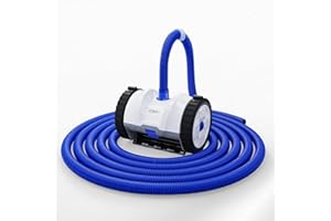 VINGLI Pool Vacuum Suction-Side Pool Cleaner Automatic Sweeper for Inground Swimming Pool,Powerful Suction to Climbs Walls,with 39.6ft Tangle Free Hose (Navy Blue&White)