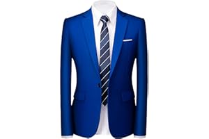 UNINUKOO Mens Suit Jacket Slim Fit Sport Coat 1 Button Notched Lapel Casual Fashion Dress Blazer for Men