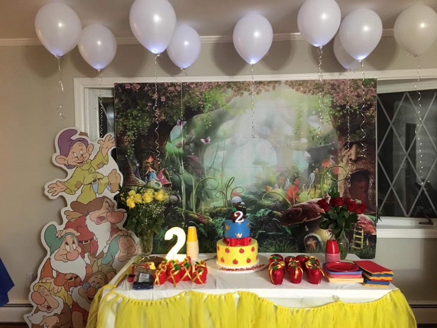 Mehofoto Fairy Tale Photo Backdrop 7x5ft Magic Forest Mushroom Backdrops Seamless Kids Birthday Jungle Photography Background - Image 3