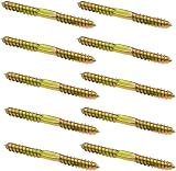 DDHOMIN 10 PCS M8 80mm Double End Screws Galvanized Iron view 4