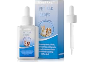 Morikey Dog Ear Drops, Ear Drop for Cats & Dogs, Gently Clean Ears, Keep Itchy Ears Cleaner, Pet Ear Cleaner for Dirty,Itchy,