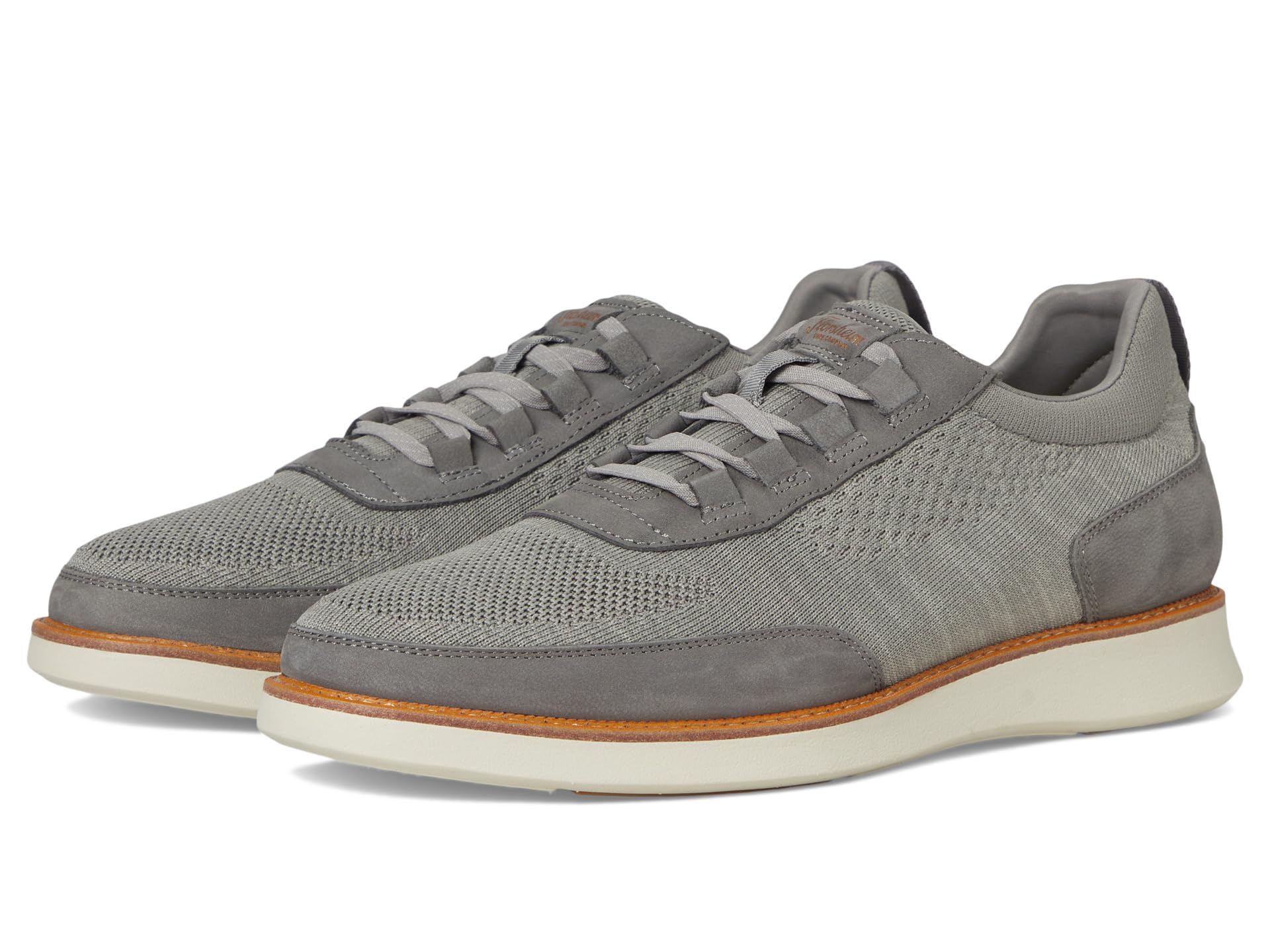 Florsheim Launch Knit Elastic Lace-Up Slip-On Men’s Slip On, 9.5 2E US, Grey