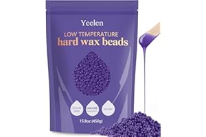 BESTIENOLY Hard Wax Beads Waxing Beads: 15.8 oz Wax Beads for Hair Removal Sensitive Skin Bikini Brazilian Eyebrow Face Wax - Bulk Refill Ideal for Salons and Home Use (Purple)