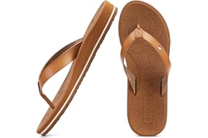 ONCAI Women's Flip Flops Arch Support Yoga Mat Summer Beach Woman Thong Sandals with Orthotic Rubber Soles(US Size 5-11)