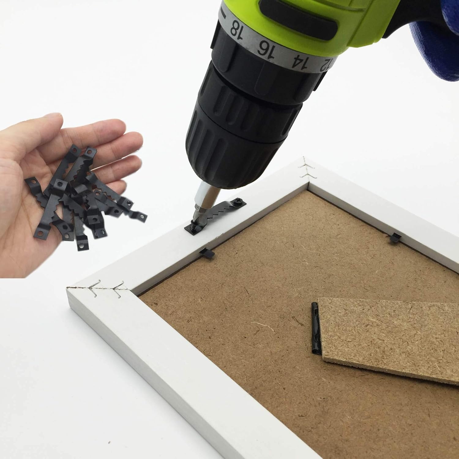 50 Pack Small Sawtooth Picture Hangers Steel Picture Hangers Picture Frames Hangers with Screws Picture Hang Solutions, for Hanging Clock Paintings Artwork Picture Frame Hook Photos (Black) - - 