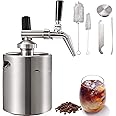 VBENLEM Nitro Brew Coffee Maker 67Oz Nitro Coffee Maker 2L Portable Stainless Steel Nitro Cold Brew Coffee Maker Portable Cold Brew Coffee Maker With Brushes Home Keg Kit System