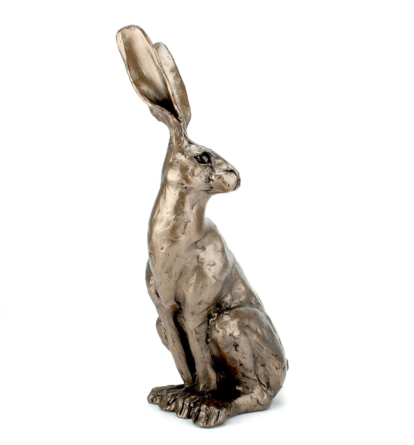Sitting Hare Small 25cm tall Cold Cast Bronze Sculpture - by Paul Jenkins
