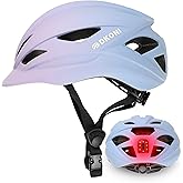 DKONI Bike Helmet Adult Urban:Bicycle Helmet for Men Women with USB Charge Detachable Taillight Helmets for Commuter Cycling Scooters