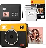 KODAK Mini Shot 3 Retro 3x3 Instant Camera Printer 38 Sheets Yellow