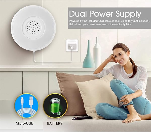 OWSOO Tuya Zigbee Sirene Alarmsensor Smart Alarm Sirene Ton und Licht Alarm Horn Home Security System Tuya Smart Life APP