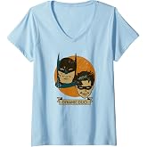 Womens Batman and Robin Dynamic Duo V-Neck T-Shirt