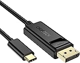 CHOETECH USB C to DisplayPort Cable (4K@60Hz) CHOETECH USB 3.1 Type C (Thunderbolt 3 Compatible) to DP Cable(4ft/1.2m) for Galaxy S8 / S8 Plus, 2016 / 2017 MacBook Pro, MacBook, ChromeBook Pixel etc