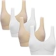 Vermilion Bird Women's 3 Pack Seamless Comfortable Sports Bra with Removable Pads