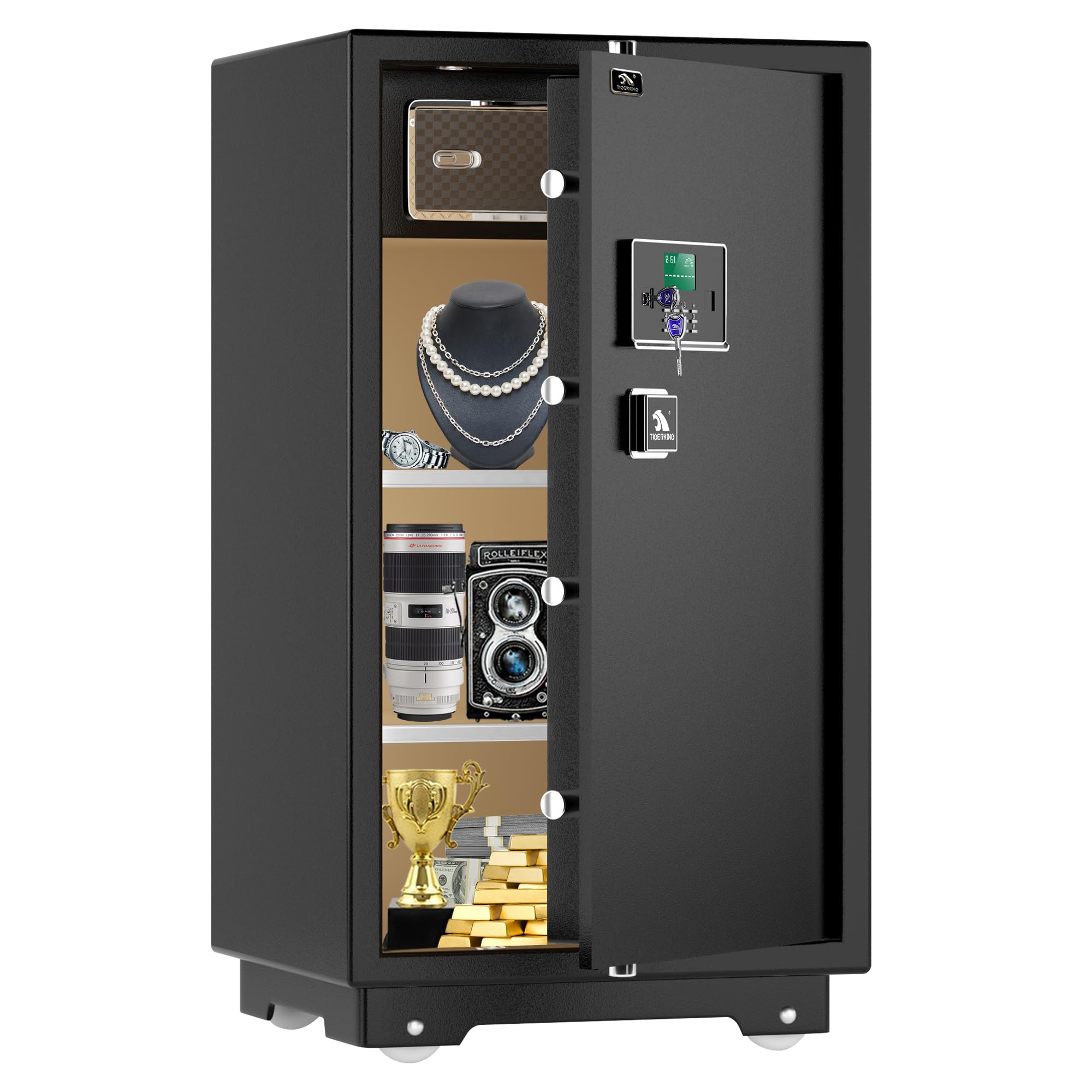 Photo 1 of ?US STOCK?TIGERKING 7.2 Cubic Feet Extra Large Heavy Duty Safe Box, Home Safe with Double Safety Key Lock and Separate Lock Box, Digital safe with 2 Removable Shelf for Home Hotel Office,132lbsLPNRRHX9318118
